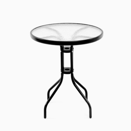 Set of garden furniture: 2 chairs + table, dark brown-1