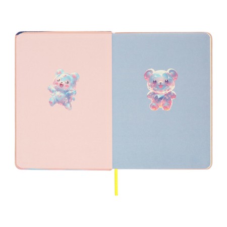Notebook Gift Book 96l, line, color cut, PVC cover 3D Bear (17.7x12.4cm)-6