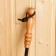 Forged poker "patina gold", bean handle, height 70 cm