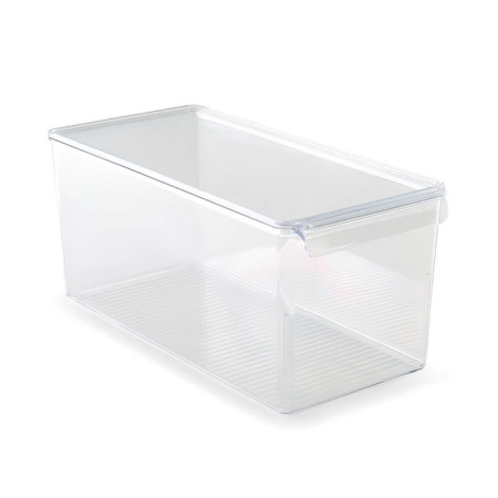 A container with a lid for a refrigerator or a closet 16.5x35.5x16 cm, transparent