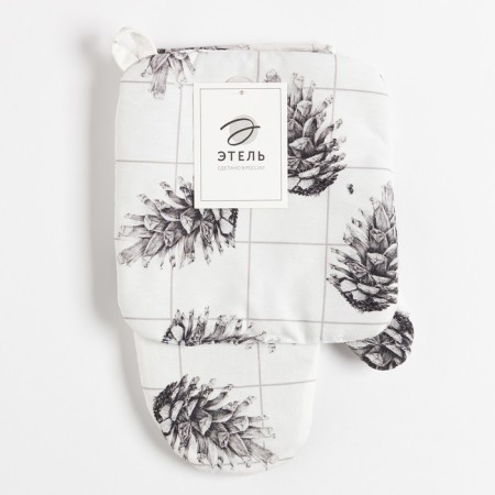 Set of kitchen Ethel Merry Christmas: mittens 20x27 cm, take 19x19 cm, 100% HL-5