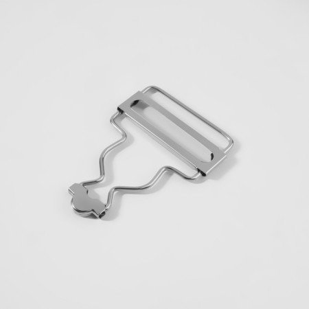 Basement for overalls, 37 mm, 10 pcs, silver color-1