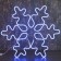 Neon figure "Snowflake", 67 cm, 600 LED, 220 V, glow of blue