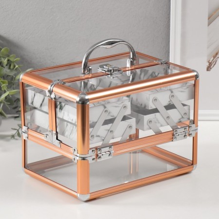 Casket Plastic Metal Carcass "Golden metallic" 18x25x18 cm
