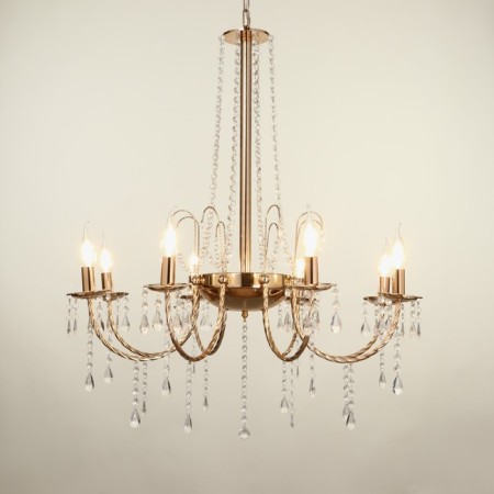 Chandelier 2459/8 E14 5W gold 75x75x85-135 cm Bayerlux-2