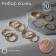 Set of rings 10 pieces "trend" elegance, white color in gold, size mix
