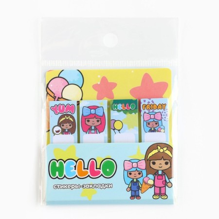 A set of stickers-flukes, 4 pcs, 20 l "Hello"-4