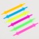Silicone laces, set 6 pcs, color rainbow
