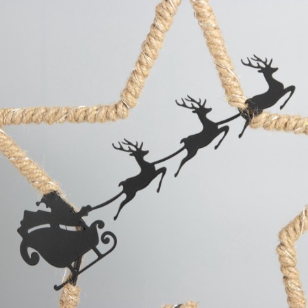 Lamp "New Year's sleigh" LED 3HAAA Black 7x25x33cm-3