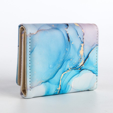Women's wallet on the button, lilac color-1