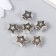 Busina for creativity Metal "Star" silver, rhinestone 1.1x1.1 cm