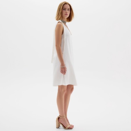 Women's dress Minaku: Jeans Collection Milk Color, Rr. 48-2