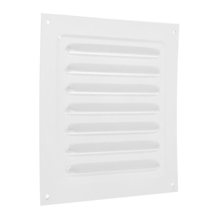 Ventilation grate Zein luxury RM1717, 175 x 175 mm, with a grid, metal, white-4