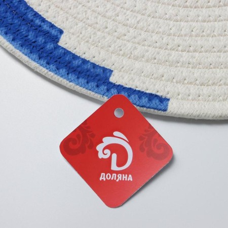 Serving napkin on the table "Hypnosis", d = 38 cm, the color of the blue-white-4