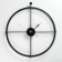 Wall clock, series: loft, discrete move, 67 x 63 x 5.5 cm