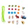 Toy wooden lacing-boose "Blue Tractor"