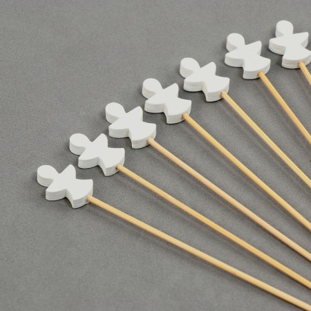 Wooden skewers "angel", 12 cm, set of 12 pcs.