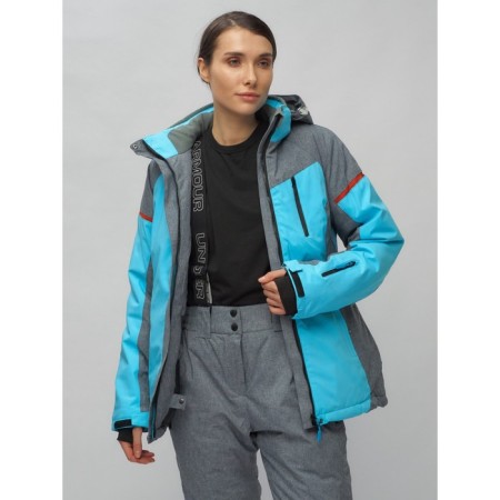 Ski suit female, size 42, blue color-7
