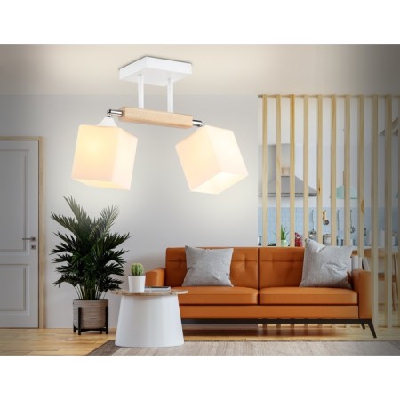 Suspended Ambrella Light, Traditional, TR9511, 2HE27, white color, chrome-1