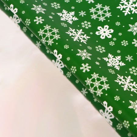 Packaging film for gifts, metallized, 35 mkm "Snowflakes", 50x70cm-2