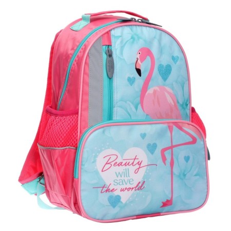 School backpack, 37 x 26 x 13 cm, ergonomic back, Calligrata ORT "Flamingo"-6