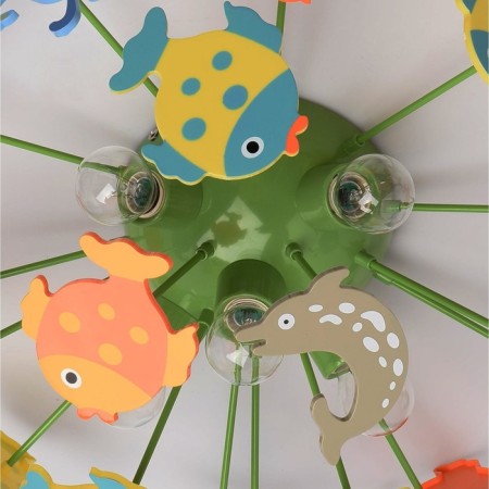 Smile chandelier, 5x40W E14, green color-3
