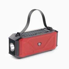 Battery Light, 5W, 1200 Mach, IPX5, Bluetooth, AUX, USB, Radio, Sun Bat, Red