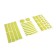 A car sticker, reflective yellow, set 40 pcs