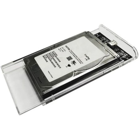 External case for HDD/SSD AGESTAR 3UB2P6C SATA III USB3.0, plastic, transparent, 2.5 "-1