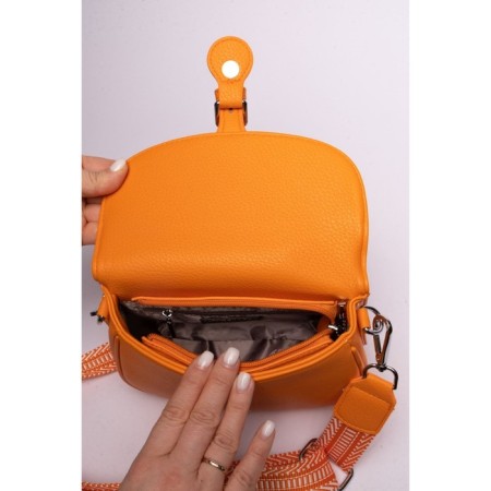 Cross-Body Bag, eco-leather, ludor orange, 21x8x18 cm-4
