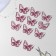 Knitted elements "Butterflies", 5.5 × 4 cm, 10 pcs, fuchsia/white/chameleon