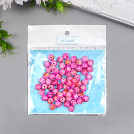 Beads for creativity plastic "Marble. Lilac" d = 0.8 cm set 20 g-2
