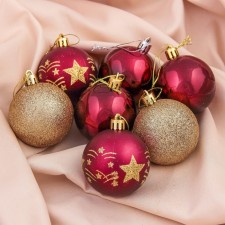 Set of balls plastic D-6 cm, 7 pcs 