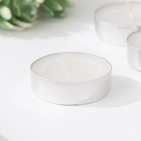 A set of tea candles, 3.8x1 cm, 2 hours, 9 g, 18 pieces, white-2