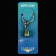 Cartage keychain, piston, metal, mother -of -pearl