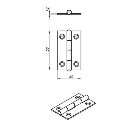 Loop card tundra, 50x30 mm, zinc coating, 1 pc-4