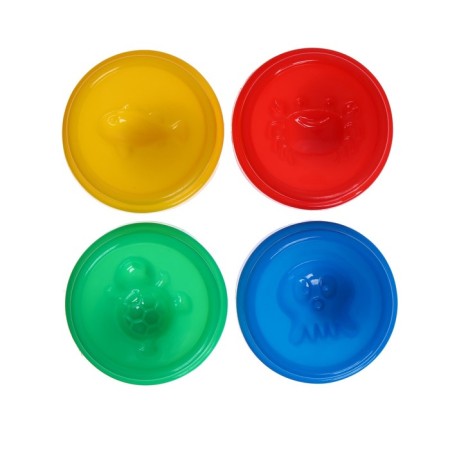 Plant -based plasticine set 4 colors, 80 g, happycolor, mix-11