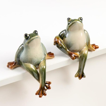 Souvenir Ceramics "Frog" set 2 pieces 14x10x11.5 cm-2
