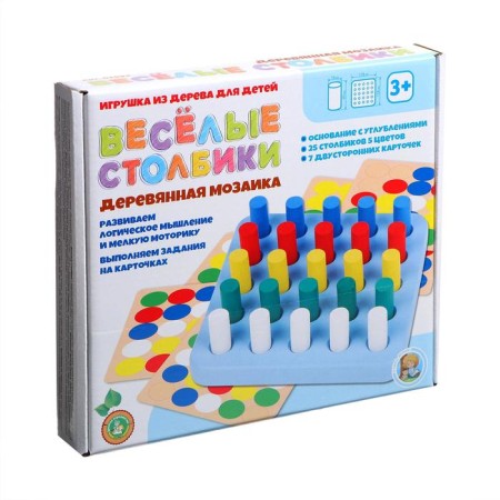 Wooden mosaic "Funny columns" 25 elements-1
