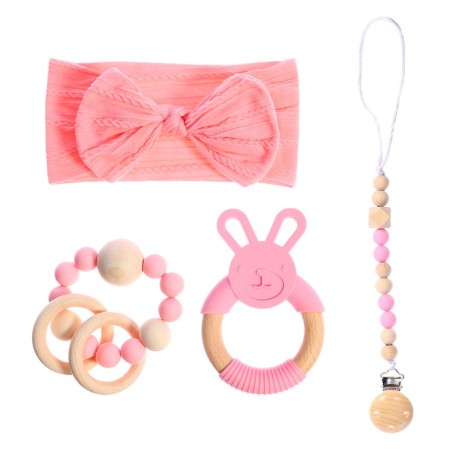 Baby I, a gift set for a cute baby, 5 items, pink SL-07258-1