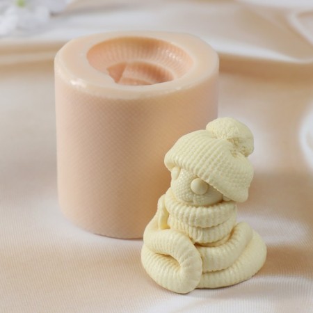 Silicone Mold "Snake in a hat" silicone 7x6x5.5 cm-3