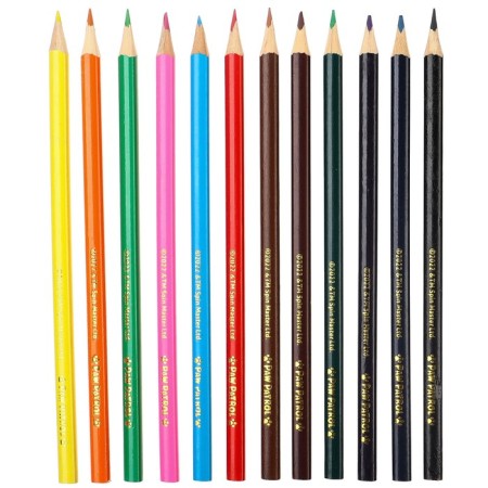 Colored pencils, 12 colors, trihedral, puppy patrol-3