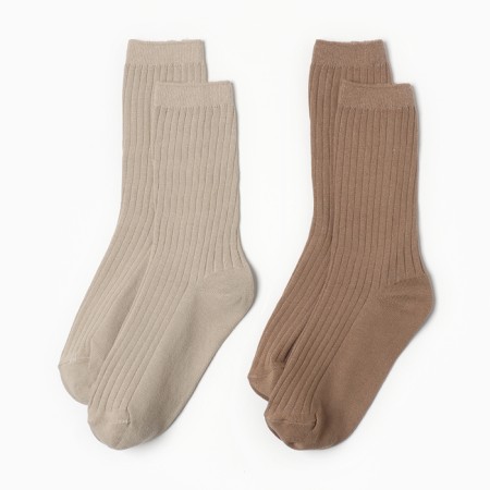 Набор женских носков KAFTAN Base, 2 пары, размер 36-39 (23-25 см) молочн/беж-1