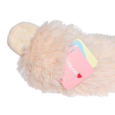 Soft toy "Lazvets", included 3 cards, beige color, 60 cm-4