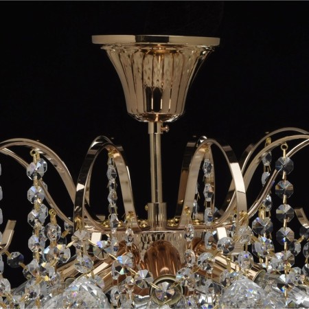 Pearl chandelier 6x60W E14 gold-3