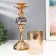 Climber Metal, glass per 1 candle "Etna" D-8 cm, gold 11.5x11.5x38.5 cm
