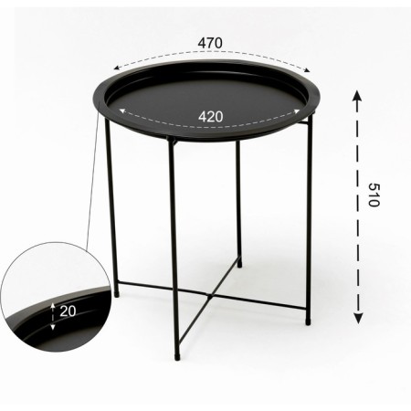 Coffee table, black tray-3