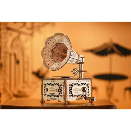 Wooden designer 3D "Gramophone"-3