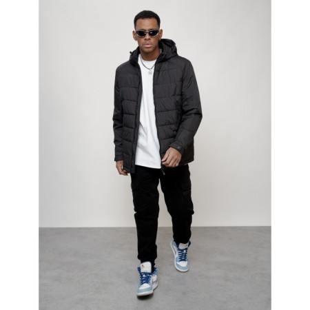 Male spring jacket, size 52, black color-8
