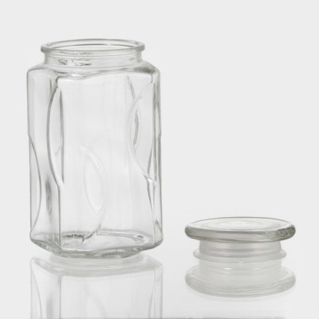 Glass Bank for bulk products "Lord", 1 l, 9.5 × 18.5 cm-1